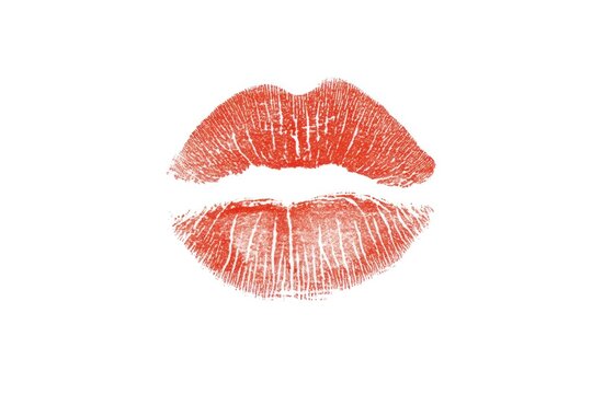 Kiss mark cosmetics lipstick print.