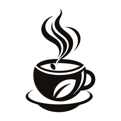 Flat Coffee icon symbol vector Illustration.
