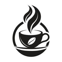 Flat Coffee icon symbol vector Illustration.
