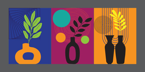 Modern poster geometric shape abstract background for design and creative, printable and easy to edit