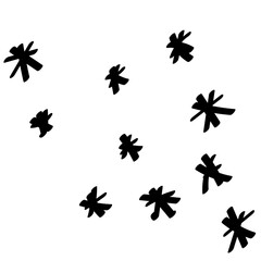 Abstract doodles element stock. Abstract arrows, ribbons and other elements in hand drawn style for concept design. Doodle illustration. Vector template for decoration. Funny comic character art