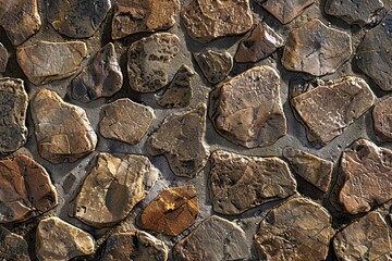 Image of Brown pebble stone paving surface. Texture for background usage