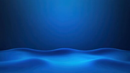 Abstract Blue Background with Smooth Waves and Soft Gradient for Artistic or Creative Digital Projects