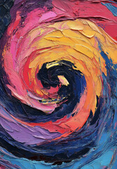Dynamic Swirling Vortex Abstract Studio Digital Art Colorful Environment Close-up View Vivid Creativity