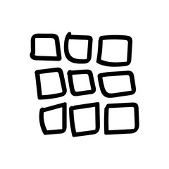 Abstract doodles element stock. Abstract arrows, ribbons and other elements in hand drawn style for concept design. Doodle illustration. Vector template for decoration. Funny comic character art