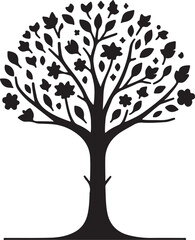 Obraz premium Isolated black black tree icon Vector, black black tree Silhouette,black black tree icon set, black black tree for logo,color black black tree Vector illustration, Vector Graphic, EPS 10 , clip art wo