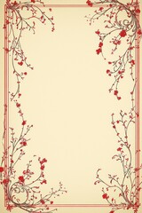 Elegant Decorative Frame for Chinese New Year Celebrations with Floral Design Elements