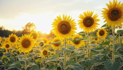 Fototapeta premium field of sunflowers
