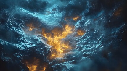 Fototapeta premium Abstract Digital Waves and Holographic Art