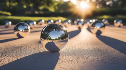 Reflective Chrome Spheres in a Minimal Setting