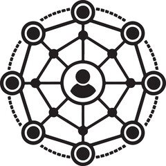 Isolated black support network icon Vector, black support network Silhouette,black support network icon set, black support network for logo,color black support network Vector illustration, Vector Grap