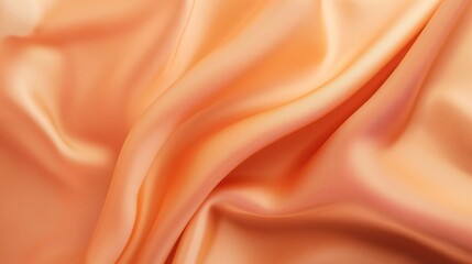 Obraz premium Smooth terracotta fabric with gentle draping folds