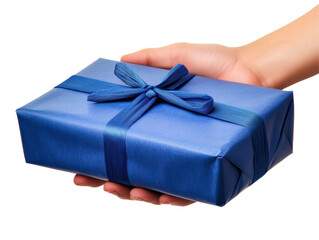 Isolated Hand Holding Gift Box