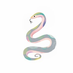 Fototapeta premium Cute snake animal illustration