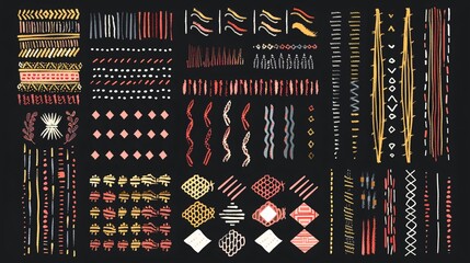 Professional Stitches Fabric Embroidery Stitch Set for Design Artwork Inspiration