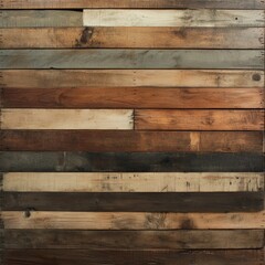 Rustic Wooden Background with Distressed Planks for Creative Use
