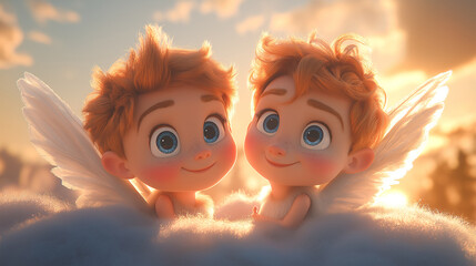 Cherubic Angels in a Heavenly Glow