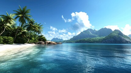 Fototapeta premium Tropical Island Beach Paradise