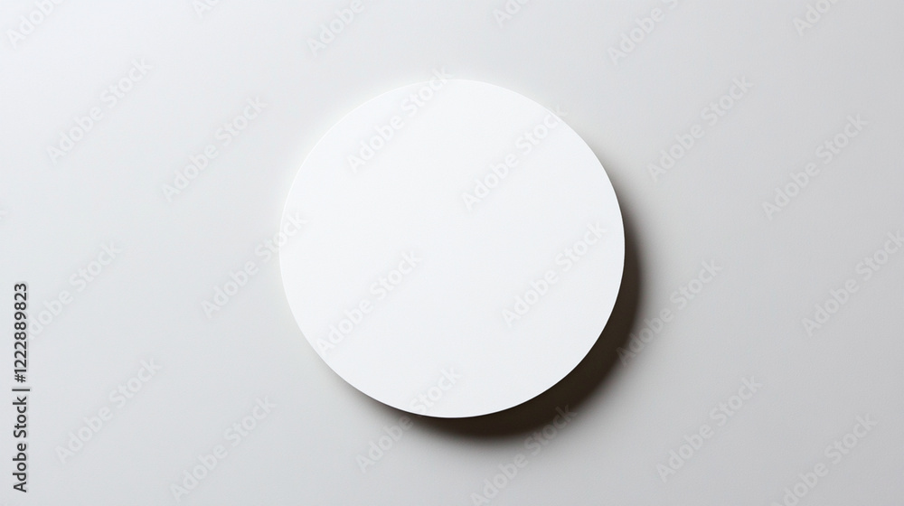 Poster simple white circle minimalist design background clean modern template art flat shape image style
