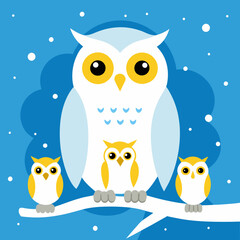 owls on a branch