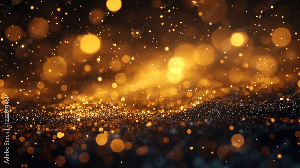 Poster stunning golden glitter background with sparkling texture creating a dreamy atmosphere perfect for c