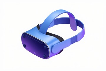 A sleek, blue virtual reality headset, ready for immersive digital experiences.