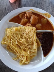 Roti jala is a favorite food in Malaysia originating from Johor, also found in ASEAN countries such as the Malay Peninsula, Riau Islands and Sumatra