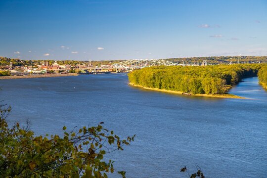 Mississippi River view in Dubuque, Iowa