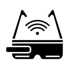 Smart Glasses glyph icon