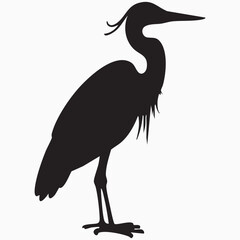 black crowned crane silhouette 