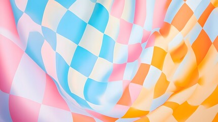 Vibrant Pastel Checkerboard Patterns