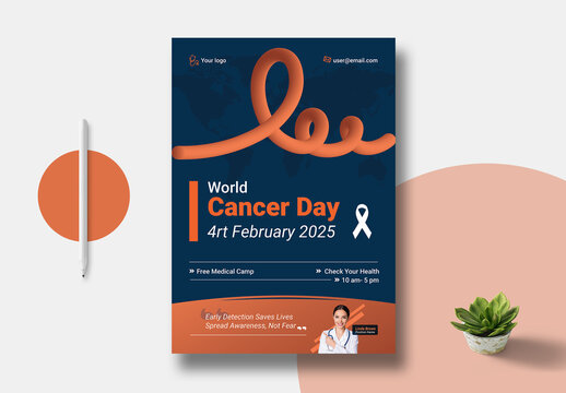 Brest World Cancer Day 2025 Flyer Design