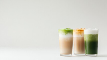 Refreshing drinks showcase vibrant colors and unique textures, i