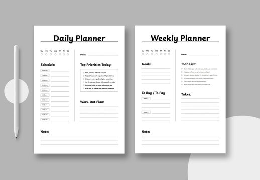 Planner Template Layout