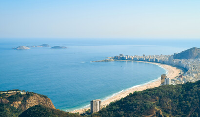 view of copacabana beach in rio de janeiro from above