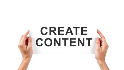 hand holding a page, Create Content