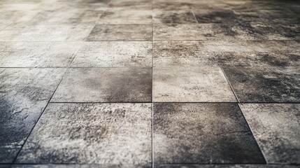 Fototapeta premium Tiled Floor Black and White