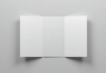 Minimalistic Blank White Trifold Brochure Mockup