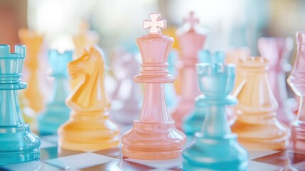 Close-up of chess game