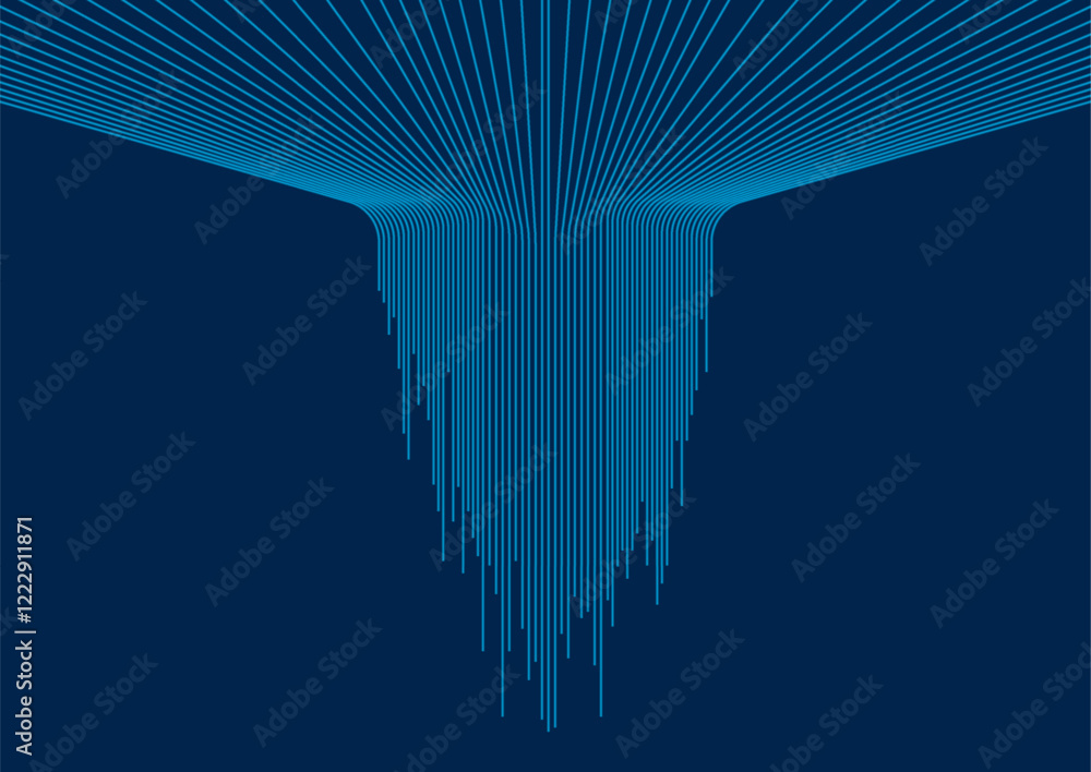 Aufkleber blue minimal tech lines abstract futuristic glowing background. vector digital art design