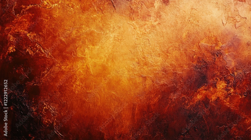 Aufkleber Intense fiery textured background with warm tones and empty space for text or graphics in a dramatic composition
