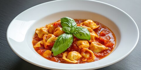 Pasta with Basil Leaves