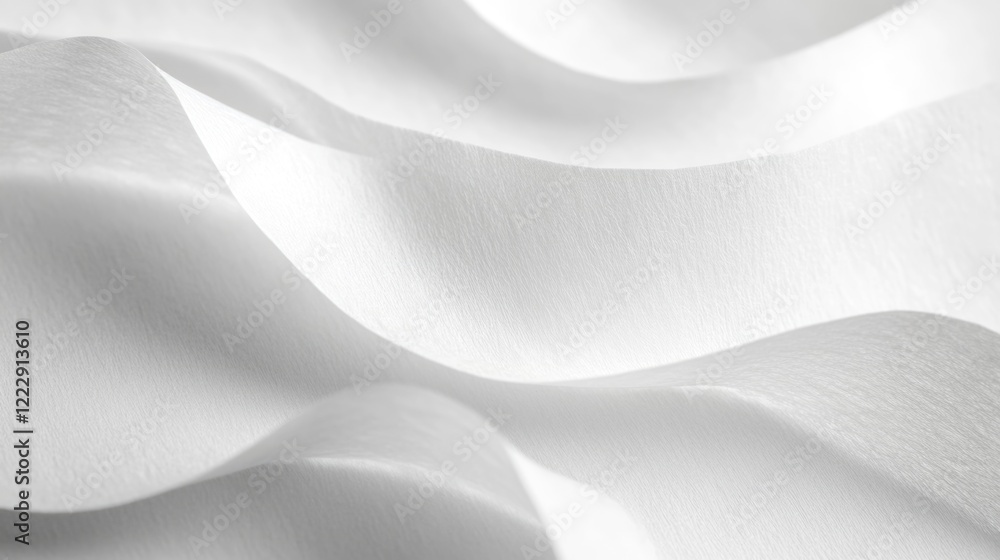 Poster close up of textured white paper with subtle fibers and ample space for text or graphics in a minima
