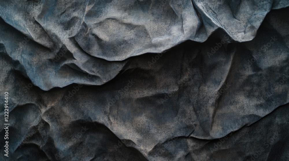 Aufkleber Textured aged canvas paper background with intricate wrinkles and empty space for creative text or design elements.