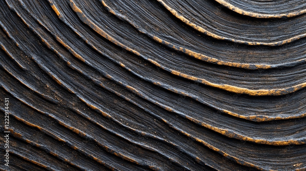 Poster abstract texture of layered rock with wavy patterns and earthy tones.
