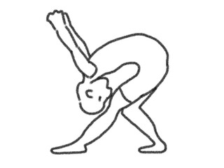 Obraz premium silhouette of a person yoga pose