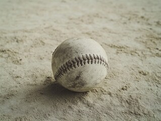 Baseball on Sandy Field