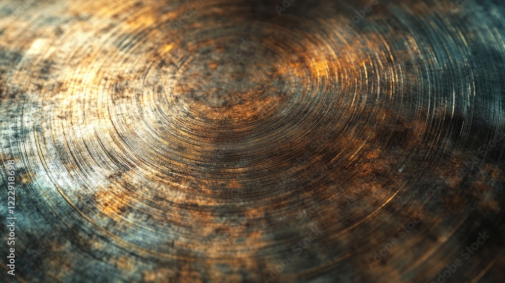 Aufkleber Textured metal surface with dynamic motion effect showcasing rich details and a blurred background for text overlay placement.