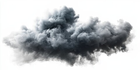 Dark Smoke Cloud Suspended in Air, Ethereal Atmosphere, Abstract Aesthetic, Artistic Design Element for Backgrounds or Visual Projects, 199 Characters