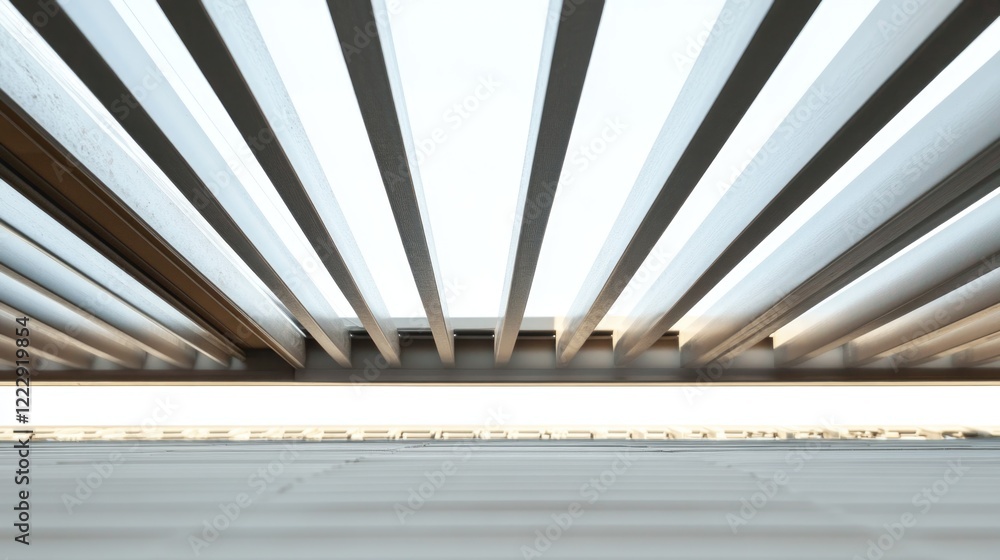 Poster ventilated roof construction close-up showcasing structural elements with ample space for text or me